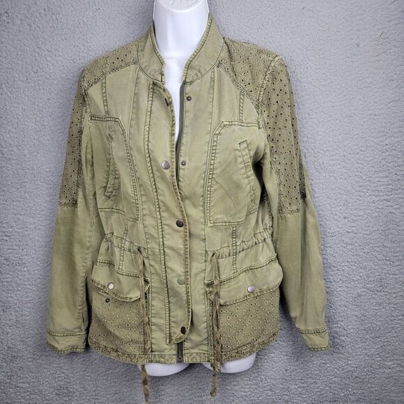 Anthropologie Hei Hei Jacket Women Small Military Army Green Utility Jacket - Picture 12 of 16